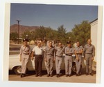 Photograph of seven members of the fire department